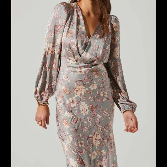 Astr the Label  Floral Long Sleeve Dress - Picture 2 of 3